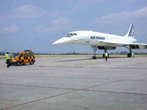 Concorde kurz vor Parkposition